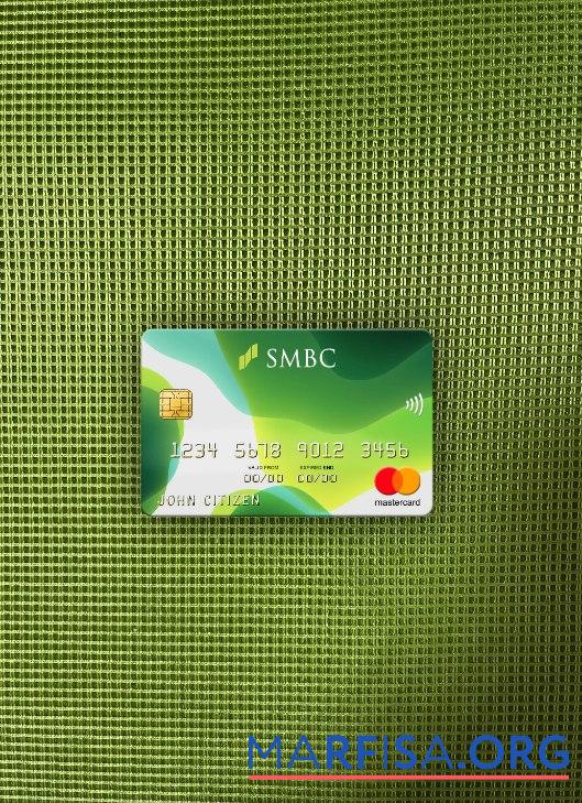 Printable Japan Sumitomo Mitsui Banking Corporation (SMBC) bank mastercard photolook front download for verification